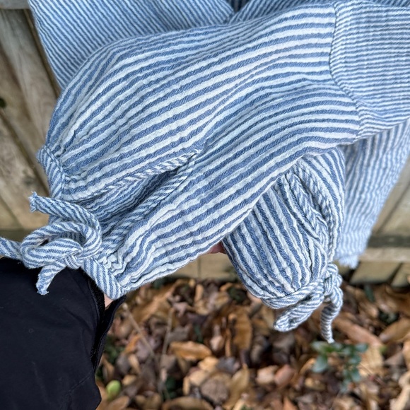 Aerie American Eagle Daybreak Coverup Shirt oversize Marbled Blue 16 18 XL - Picture 10 of 16